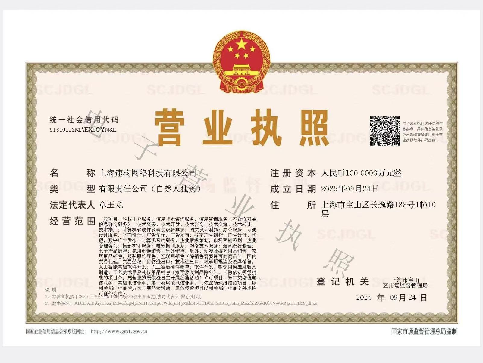 企业营业执照
